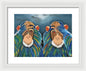 Monkeys In The Rain - Framed Print