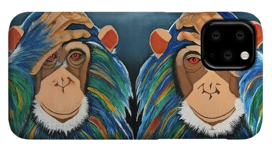 Monkeys In The Rain - Phone Case