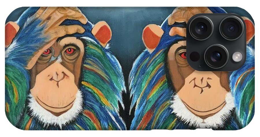 Monkeys In The Rain - Phone Case