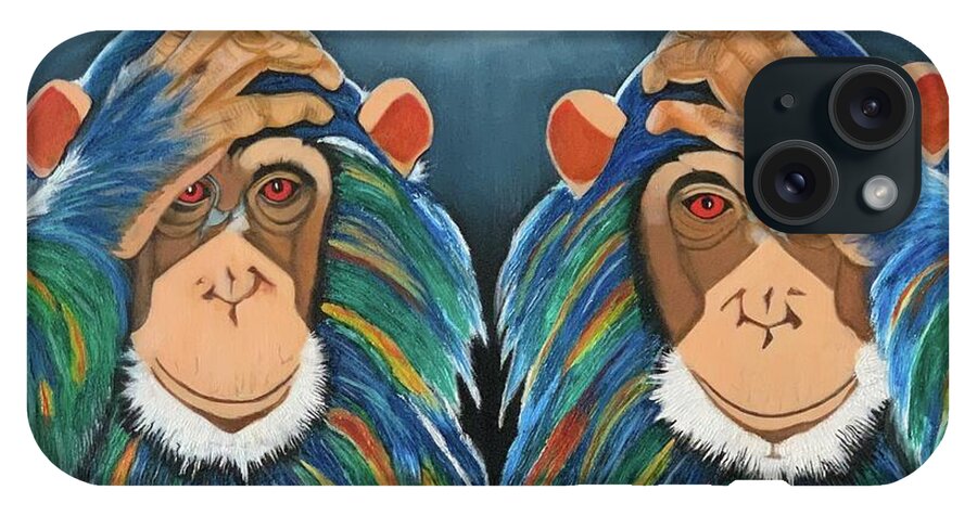 Monkeys In The Rain - Phone Case