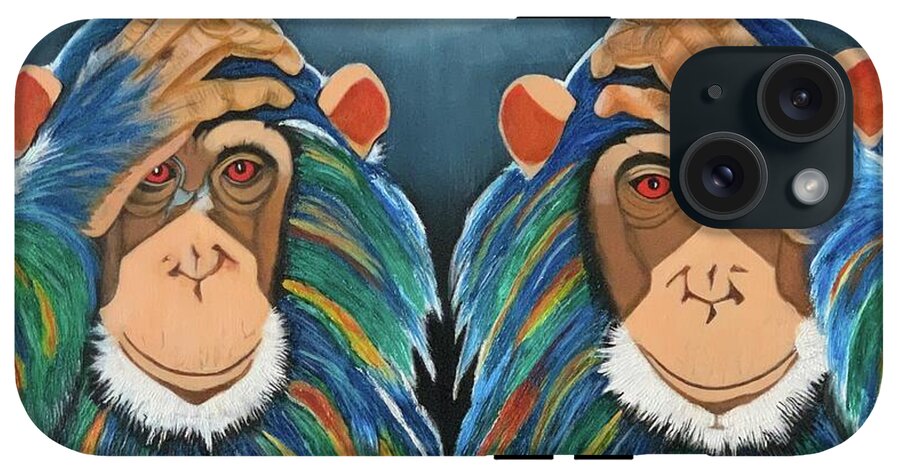 Monkeys In The Rain - Phone Case