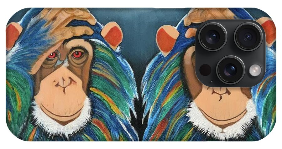 Monkeys In The Rain - Phone Case