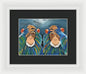 Monkeys In The Rain - Framed Print