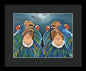 Monkeys In The Rain - Framed Print