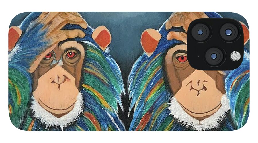 Monkeys In The Rain - Phone Case