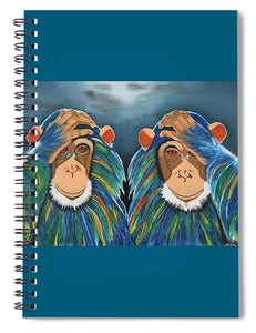 Monkeys In The Rain - Spiral Notebook