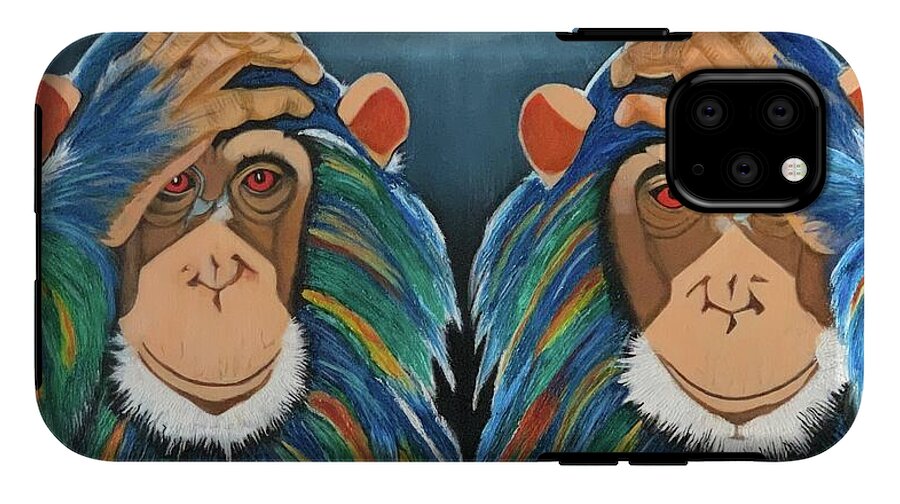 Monkeys In The Rain - Phone Case