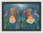 Monkeys In The Rain - Framed Print