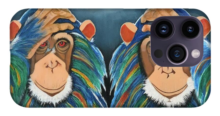 Monkeys In The Rain - Phone Case