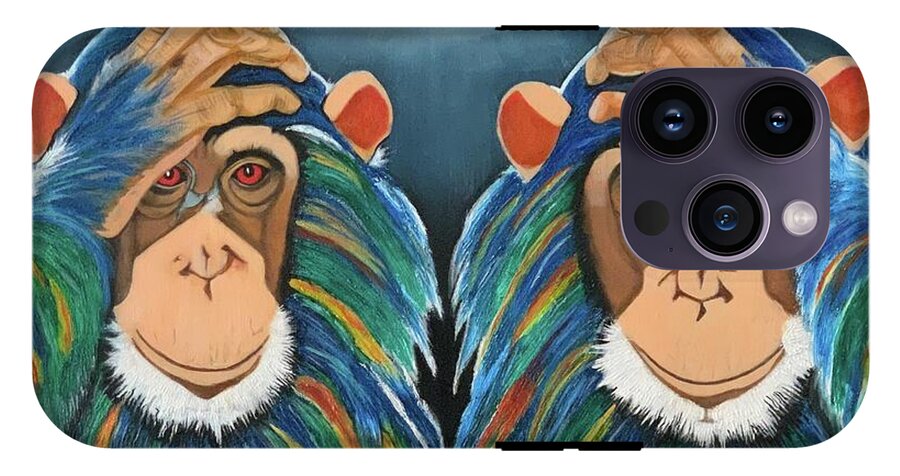 Monkeys In The Rain - Phone Case