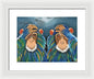 Monkeys In The Rain - Framed Print