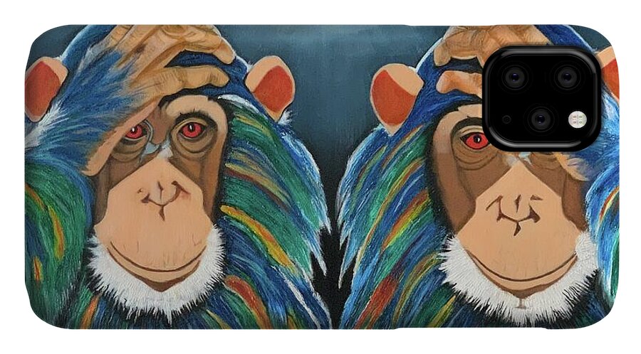 Monkeys In The Rain - Phone Case