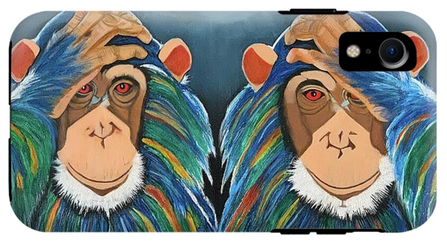 Monkeys In The Rain - Phone Case