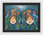Monkeys In The Rain - Framed Print