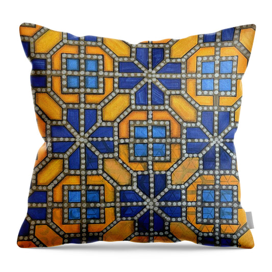 Mosaic Doodle - Throw Pillow