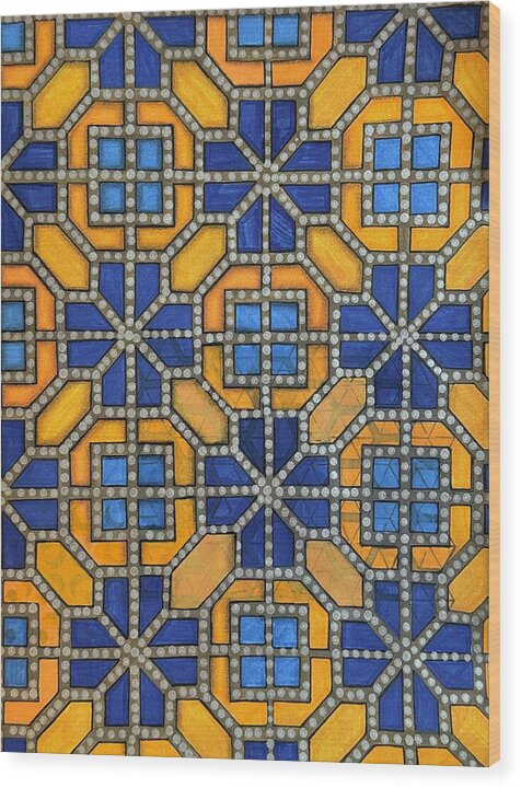 Mosaic Doodle - Wood Print