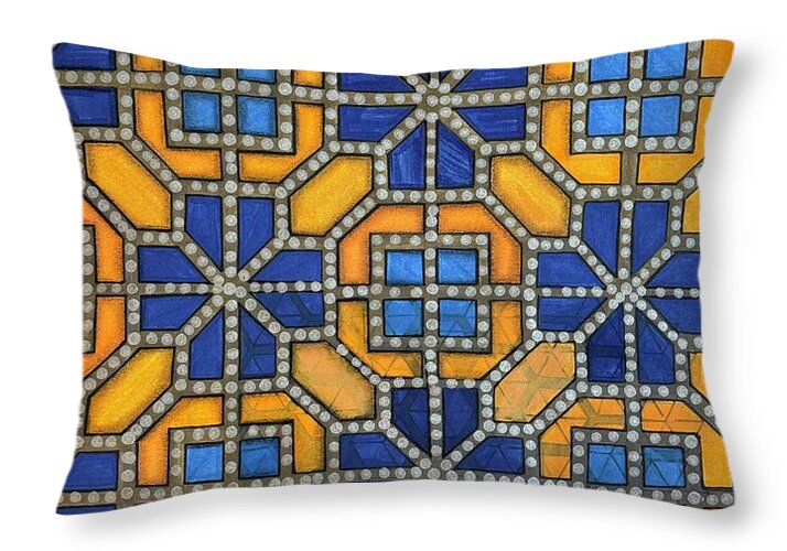 Mosaic Doodle - Throw Pillow