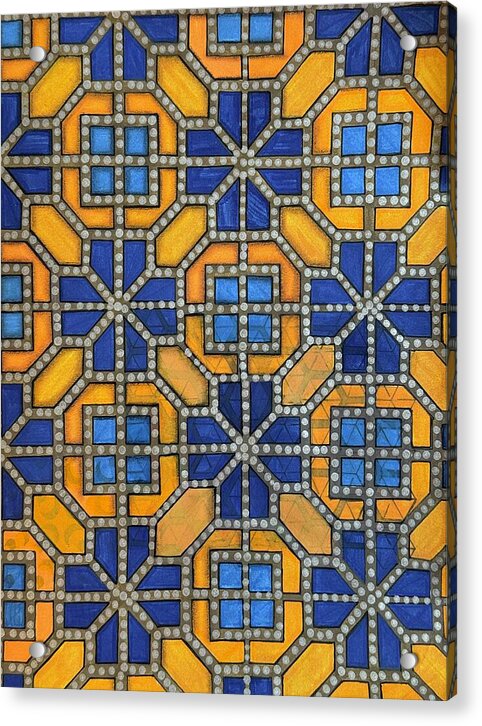 Mosaic Doodle - Acrylic Print