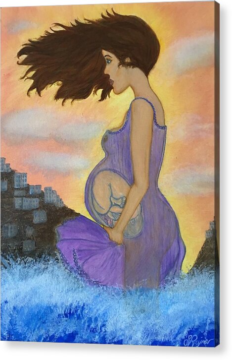 Mother To Be by Sharmaine Rayner - Acrylic Print