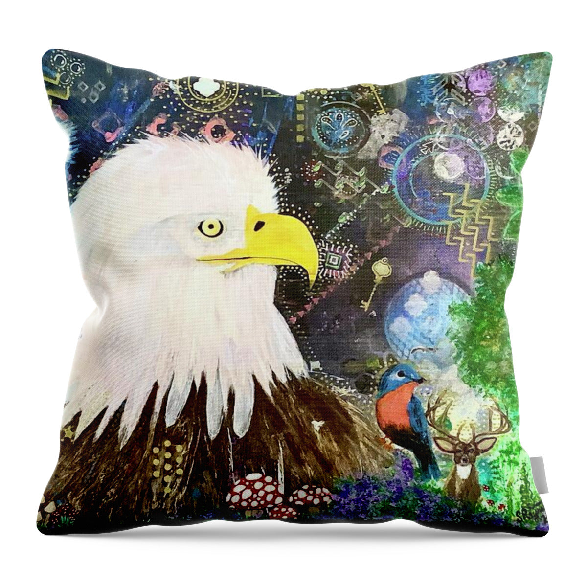 Mystic Eagle - Throw Pillow