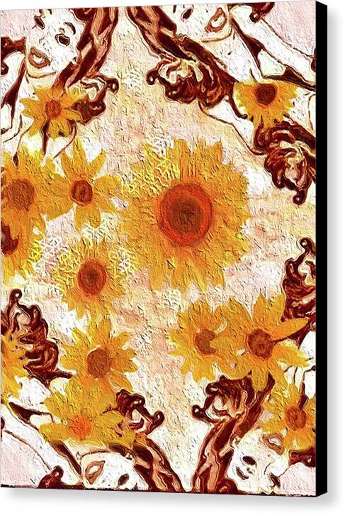Pin Up Flower Girl  - Canvas Print