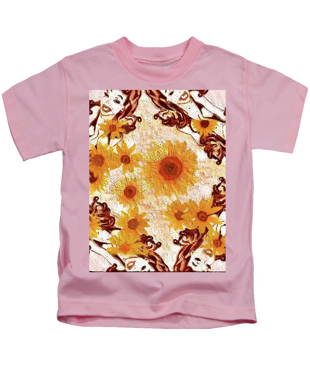 Pin Up Flower Girl  - Kids T-Shirt