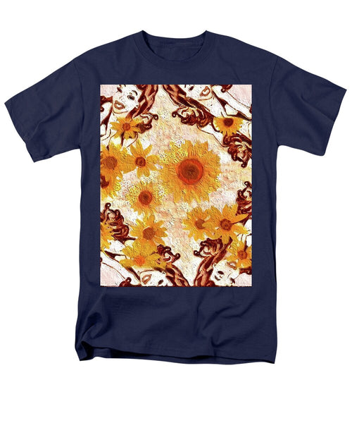 Pin Up Flower Girl  - Men's T-Shirt  (Regular Fit)