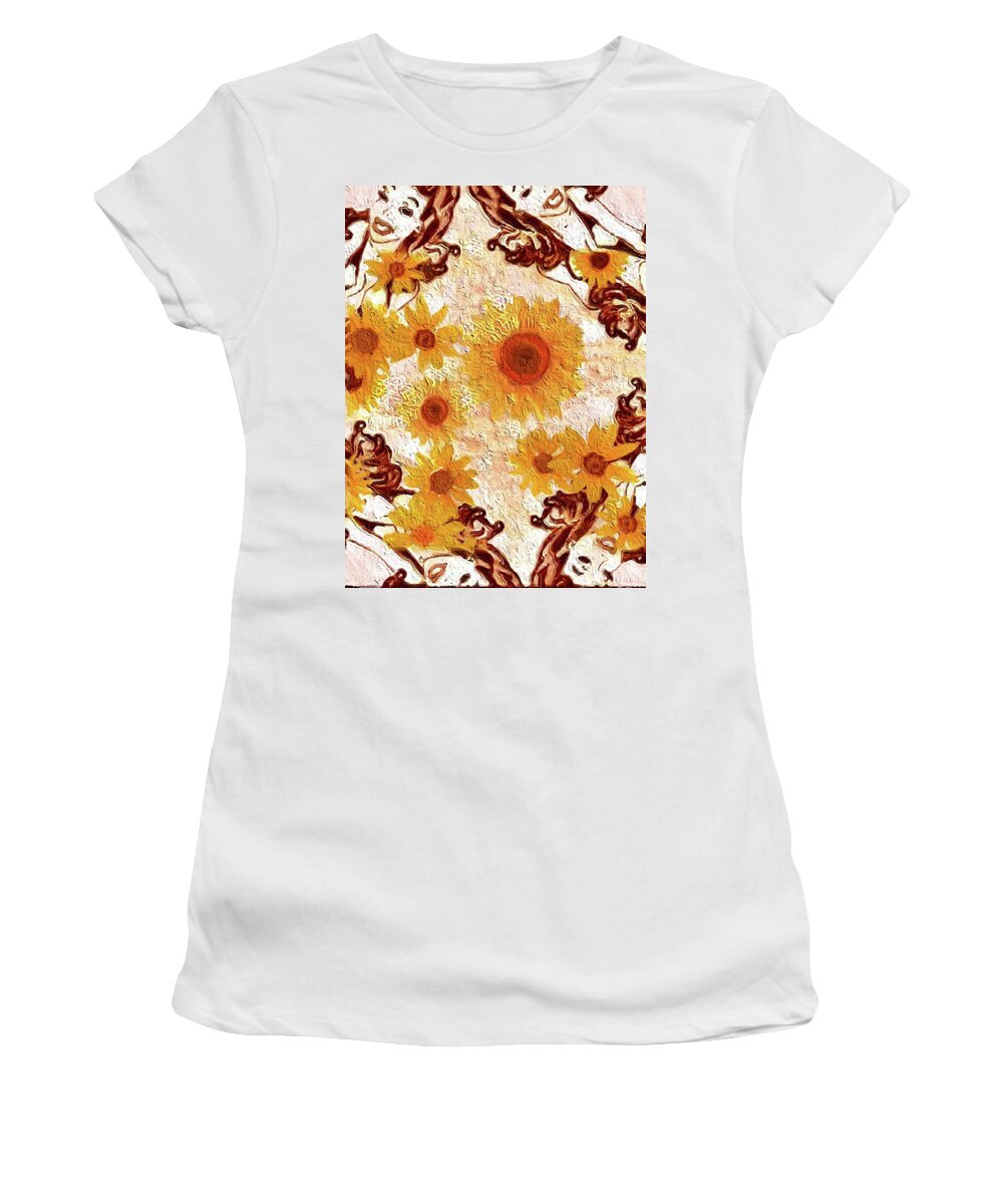 Pin Up Flower Girl  - Women's T-Shirt