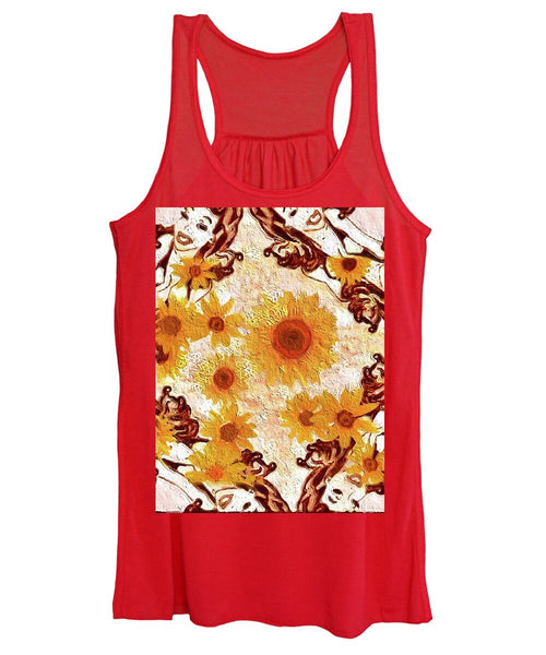 Pin Up Flower Girl  - Women's Tank Top
