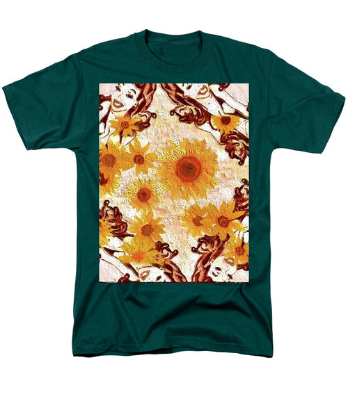 Pin Up Flower Girl  - Men's T-Shirt  (Regular Fit)