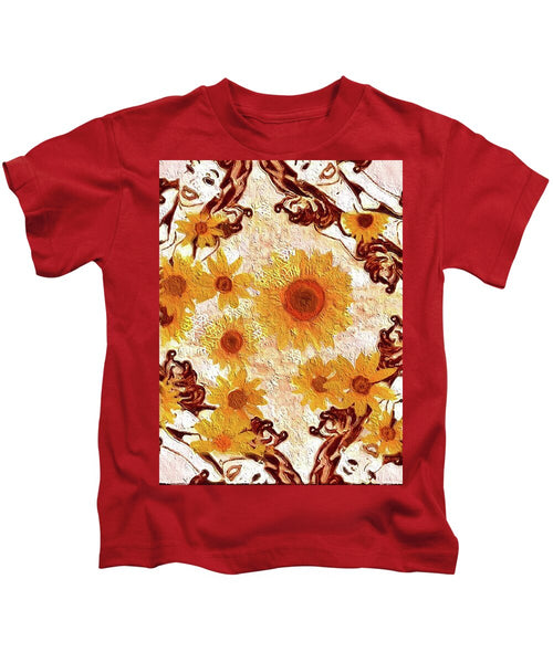 Pin Up Flower Girl  - Kids T-Shirt