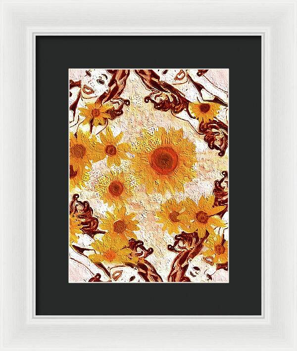 Pin Up Flower Girl  - Framed Print