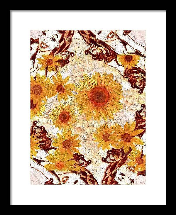 Pin Up Flower Girl  - Framed Print