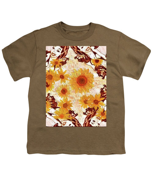 Pin Up Flower Girl  - Youth T-Shirt