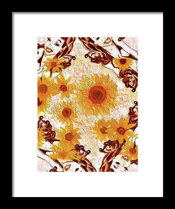 Pin Up Flower Girl  - Framed Print