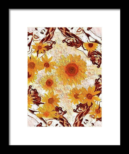 Pin Up Flower Girl  - Framed Print