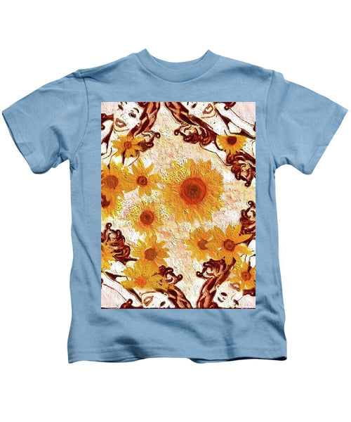Pin Up Flower Girl  - Kids T-Shirt