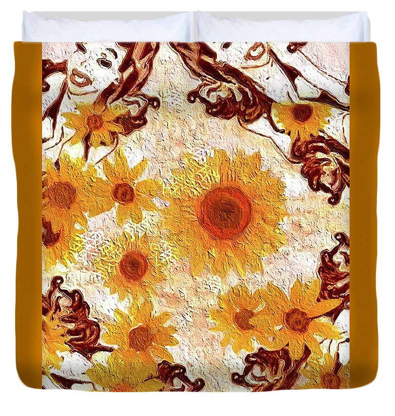Pin Up Flower Girl  - Duvet Cover
