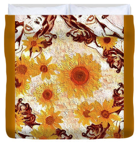 Pin Up Flower Girl  - Duvet Cover