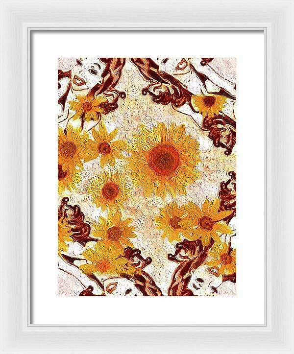 Pin Up Flower Girl  - Framed Print