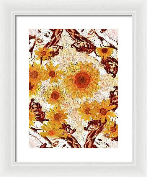 Pin Up Flower Girl  - Framed Print