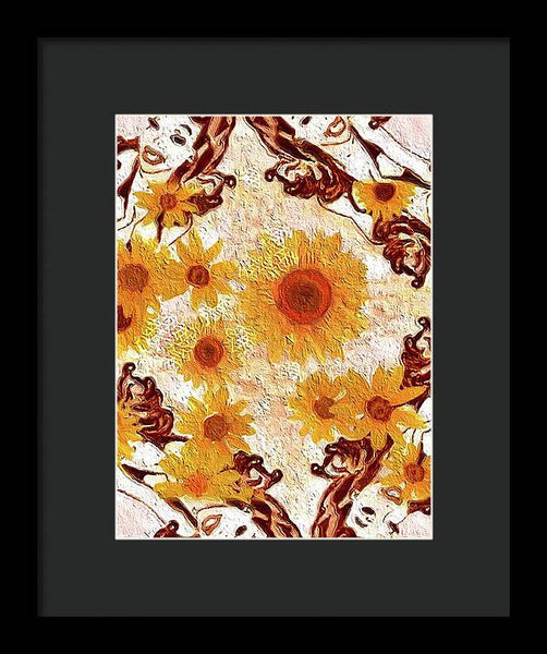 Pin Up Flower Girl  - Framed Print