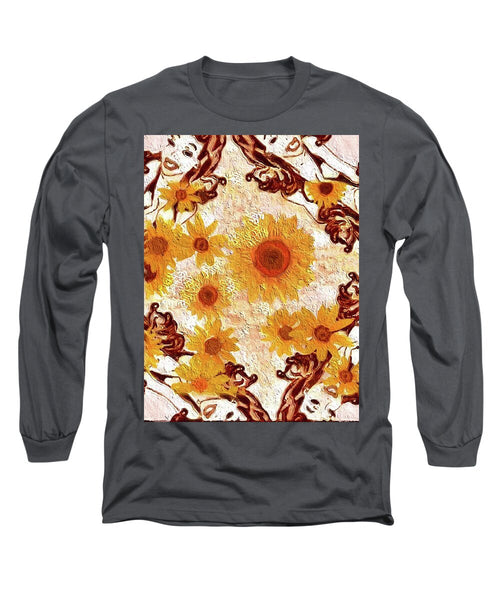 Pin Up Flower Girl  - Long Sleeve T-Shirt