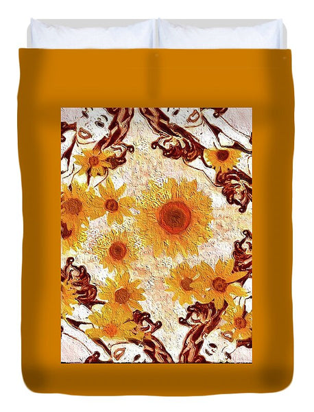 Pin Up Flower Girl  - Duvet Cover