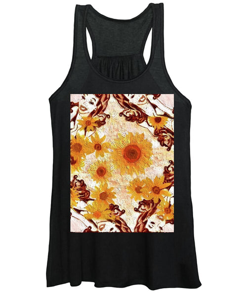 Pin Up Flower Girl  - Women's Tank Top