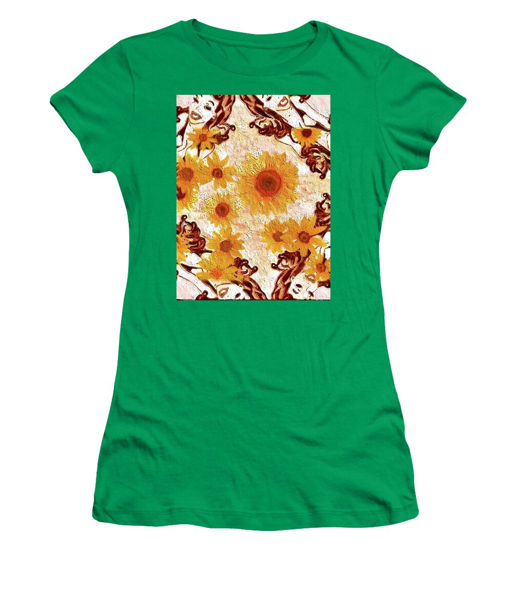 Pin Up Flower Girl  - Women's T-Shirt