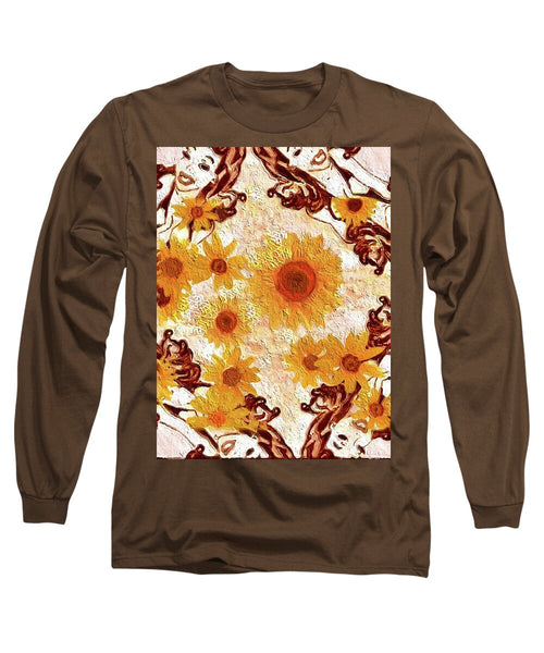 Pin Up Flower Girl  - Long Sleeve T-Shirt