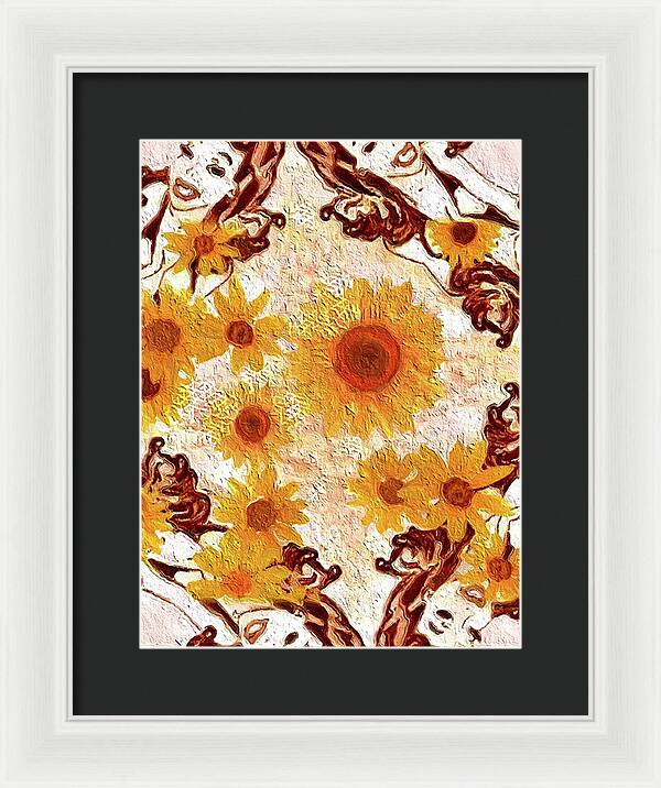 Pin Up Flower Girl  - Framed Print