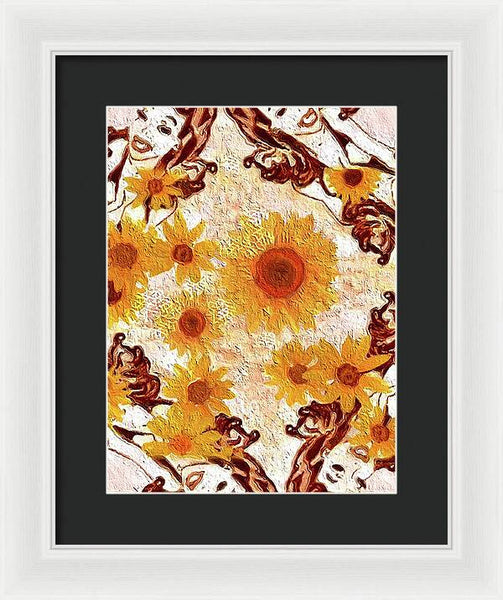 Pin Up Flower Girl  - Framed Print