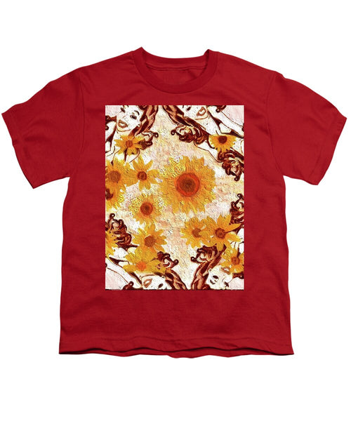 Pin Up Flower Girl  - Youth T-Shirt